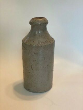 Antique Clay Ceramic Bottle Jug Small Charleston Circa,  1850.