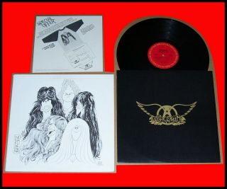 Aerosmith Draw The Line Lp Record 12 " Vinyl Rare Demo Version Order Form Inserts