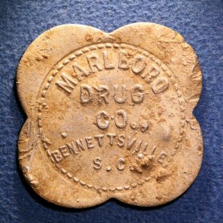 Extremely Rare South Carolina Token - Marlboro Drug Co. ,  5¢,  Bennettsville,  S.  C.