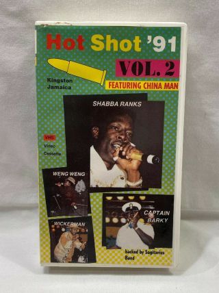 Rare Hot Shot ‘91 Reggae Old School Dancehall Vhs Tape Vol.  2