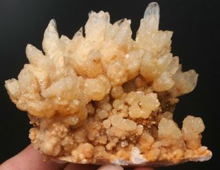 153g Rare Natural yellow Clear Calcite Crystal Cluster Mineral Specimen 3