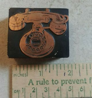 Ma Bell System Rotary Antique Telephone Letterpress Printing Press Block