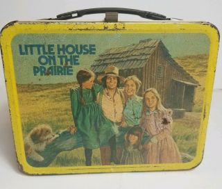 Rare Vintage Little House On The Prairie Metal Tin Lunch Box 1970s 70s Lunchbox