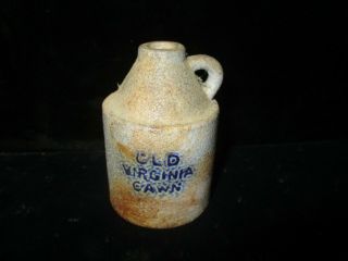 Antique Stoneware Mini Jug Old Virgina Cawn E174 Pl