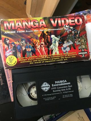 Manga Anime Convention Promo Video Vhs 1995 Rare