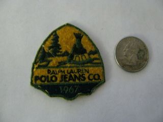 Ralph Lauren Polo Jeans Company 1967 Teepee Sew On Embroidered Ski Patch Rare