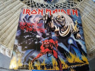 Rare 1982 Iron Maiden The Number Of The Beast German Pressing Lp Record Album