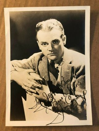 James Cagney Rare Early Vintage Autographed Photo White Heat 1940s