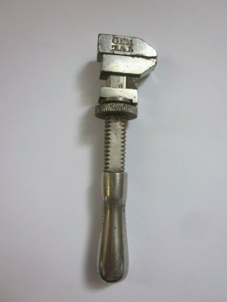 Rare Antique Gem T&l Tower & Lyon 3¼ " Salesman Sample Adjustable Monkey Wrench