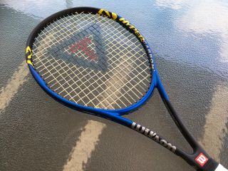 Wilson Hyper Pro Staff 7.  1 Double Braid Mid Plus Graphite Tennis Racquet - Rare