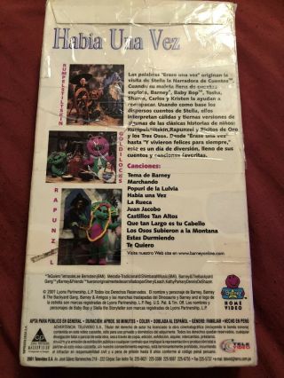 Barney’s Once Upon A Time Spanish VHS RARE 2