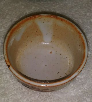 Japanese Ceramic POTTERY Sake CUP SHINO WARE Glazed & Signed 2