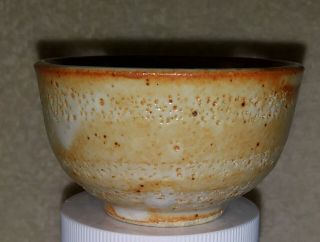 Japanese Ceramic POTTERY Sake CUP SHINO WARE Glazed & Signed 3