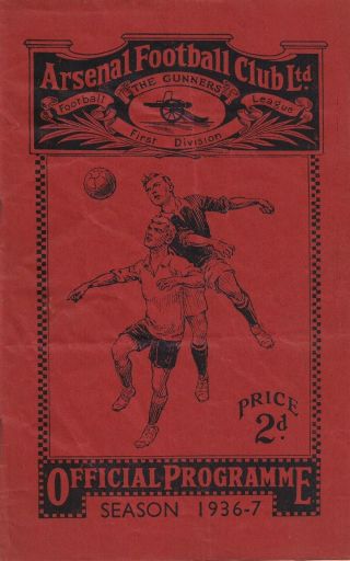 Rare Pre - Ww2 War Football Programme Arsenal V Leeds United 1936
