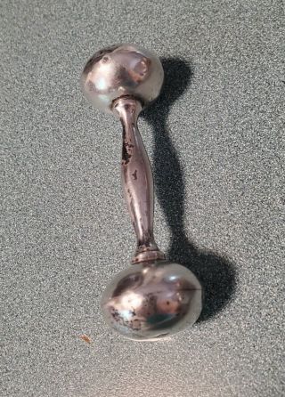 Antique / Vintage Sterling Silver Baby Rattle 2