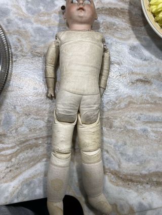 18” Antique Doll Kid Leather Body German