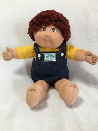 Cabbage Patch Kids Coleco Vintage Cpk Doll 1985 P Hong Kong Head Boy Brown Hair