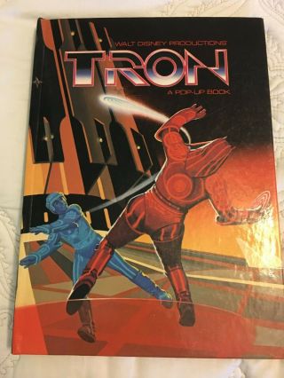 Tron Walt Disney Productions Pop - Up Book Rare Hc 1982 Sci - Fi Computer Animation