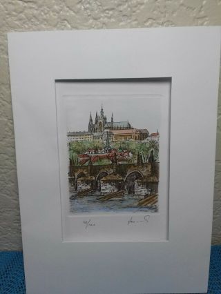Exceptional Vintage Hand Signed,  Numbered Etching