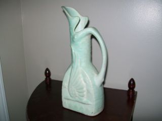 Antique Ceramic Pitcher Circa Ww Ll - Eagle Pottery Niloak (victory Eagle) Usa