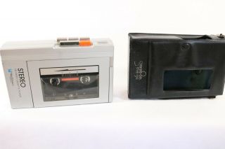 Macdonald Instruments 06 - 33 - 02 Cassette Player Metal Walkman W/ Case - Rare Vtg