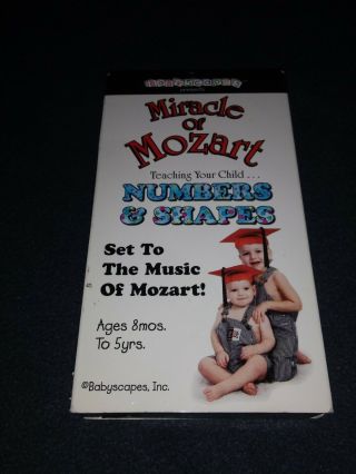 Miracle Of Mozart Numbers & Shapes 1998 VHS Rare educational learning Babyscapes 3