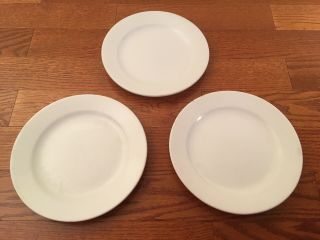 Set 3 Antique White Ironstone Dinner Plates J.  &g.  Meakin Eng 9.  5 "
