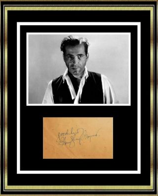 Ultra Rare Humphrey Bogart Movie Legend Hand - Signed Autograph