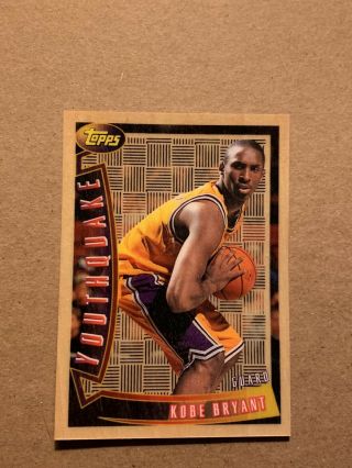 1996 - 97 Topps Youthquake Kobe Bryant Rookie Card Yq15 Rare Hof Lakers