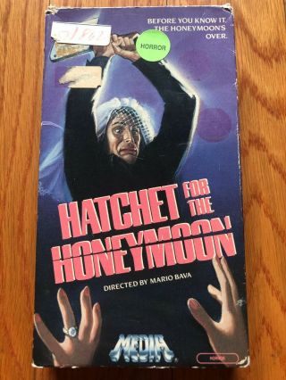 Hatchet For The Honeymoon (vhs,  1993) Rare,  Oop,  Horror,  Mario Bava,  Slasher