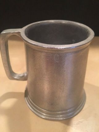 Vintage Wilton Pewter Alphabet Mug / Cup 