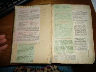 Altered Antique Arithmetic Math Book Vintage Cookbook Recipes Home Made