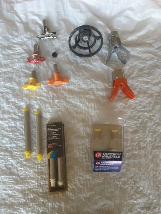Campbell Hausfeld Airless Painter Gun Filters And Misc.  Parts - - - Rare Impossib