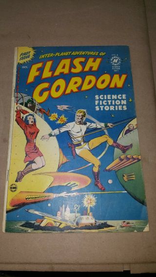 Flash Gordon 1 Harvey (1950) Rare Golden Age Key 1st Issue - Displays Nicely Ga