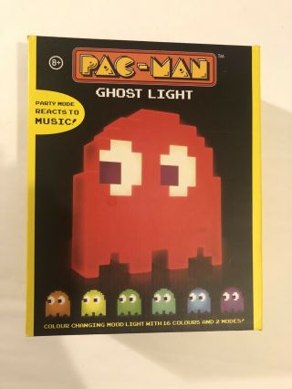 Pac - Man Ghost Light Usb - Paladone - Changes Colors Rare Party