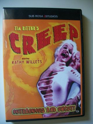 Creep Dvd Uncut Tim Ritter Kathy Willets 2004 Sub Rosa Studios Rare And Oop