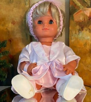 Gotz - Puppe Vintage Baby Doll 15 " Tall Blonde Hair & Blue Eyes