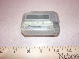 Rare Vintage Motorola Pager W Clear Case
