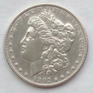 1892 - O Rare Date Morgan Silver Dollar 90 Silver $1 Coin Us U15