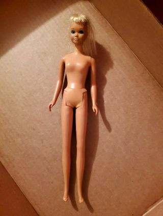Vintage 1966 Mattel Barbie Doll Blonde Hair Blue Eyes Korea