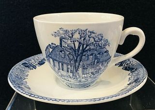 Old Alfred Meakin Demi Cup & Saucer The Raleigh Tavern Old English Staffordshire