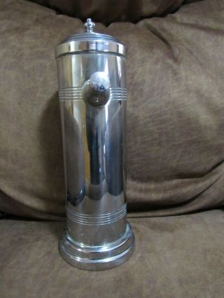 Art Deco Chromium Cocktail Shaker with Bakalite Handle 2