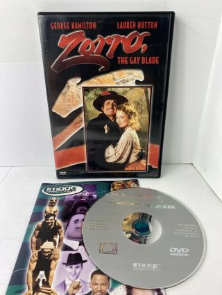 Zorro,  The Gay Blade (oop Dvd Rare Cult Comedy) George Hamilton
