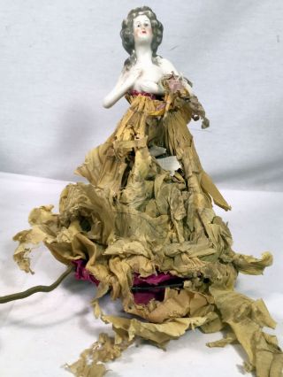 10 " Boudoir Doll Half Lady Lamp C.  1920 