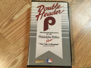 Double Header Rare Vhs Tape,  Phillies 1986 Season Highlights,  Mlb Baseball
