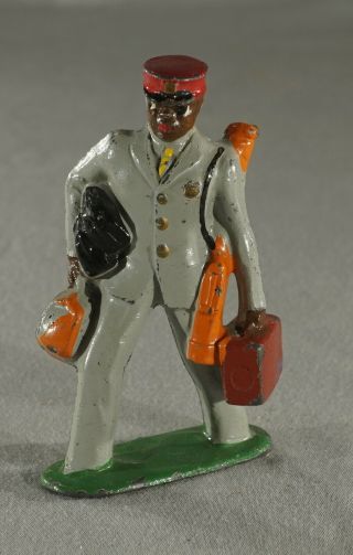 Vintage Antique Lead African American Porter Figure (inv.  No.  023)