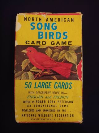 Rare Vintage 1961 North American Song Birds Card Game W/ Box Complete