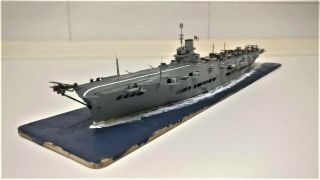 Built 1/700 Resin Hms Ark Royal - Sink The Bismarck.  Very Rare.  Collectors