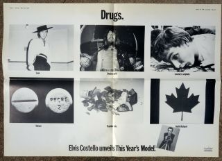 Elvis Costello Poster For This Years Model,  U.  K.  Promo Rare