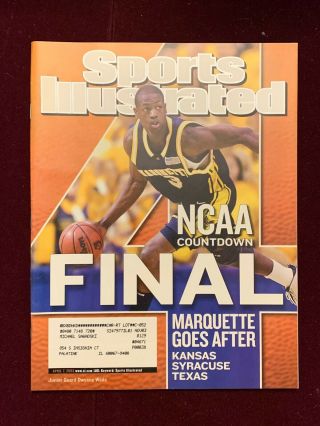 Rare Sports Illustrated April 7 2003 Dwyane Wade Marquette University Final Four
